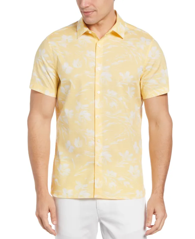 Big & Tall Hawaiian Floral Print Stretch Shirt made by Perry Ellis