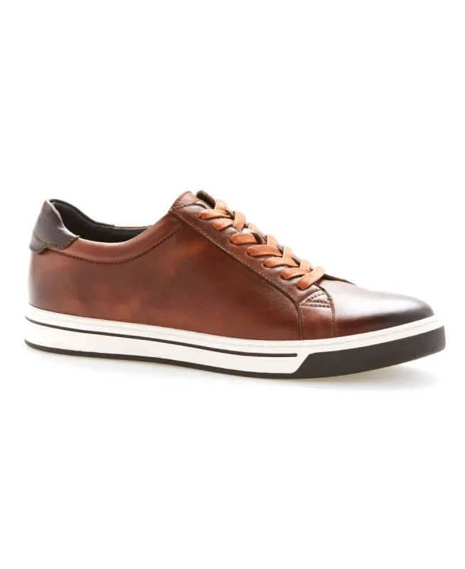 Burnished Leather Sneaker made by Perry Ellis