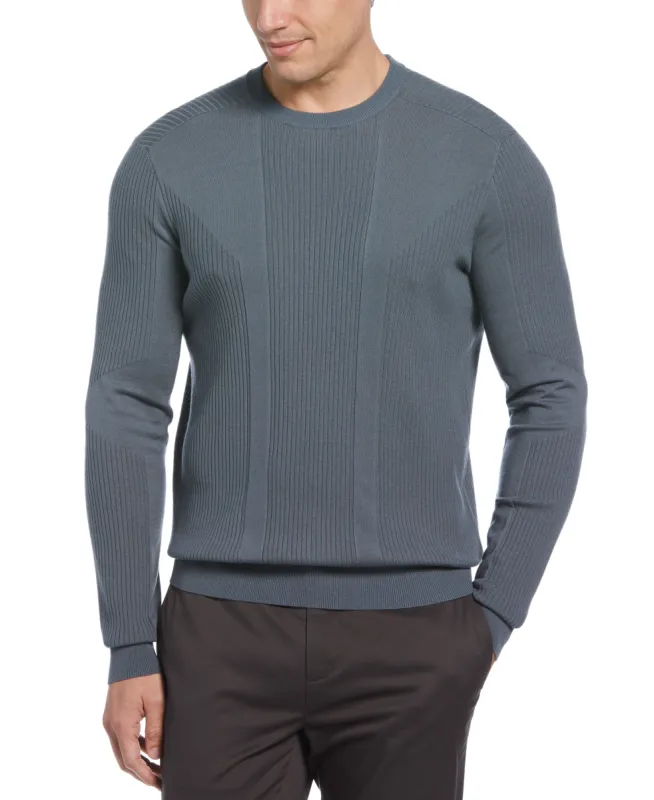 Tech Ribbed Crew Neck Sweater sold by Perry Ellis