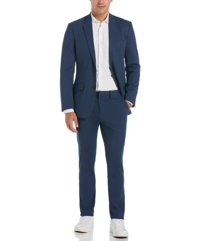 Very Slim Fit Azure Textured Stretch Knit Suit sold by Perry Ellis