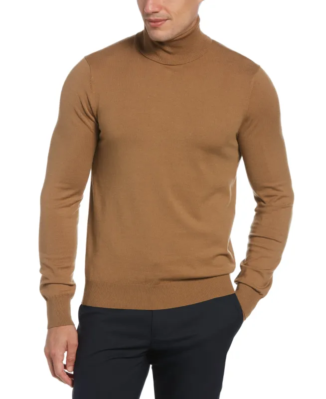 Solid Tech Knit Turtleneck Sweater sold by Perry Ellis
