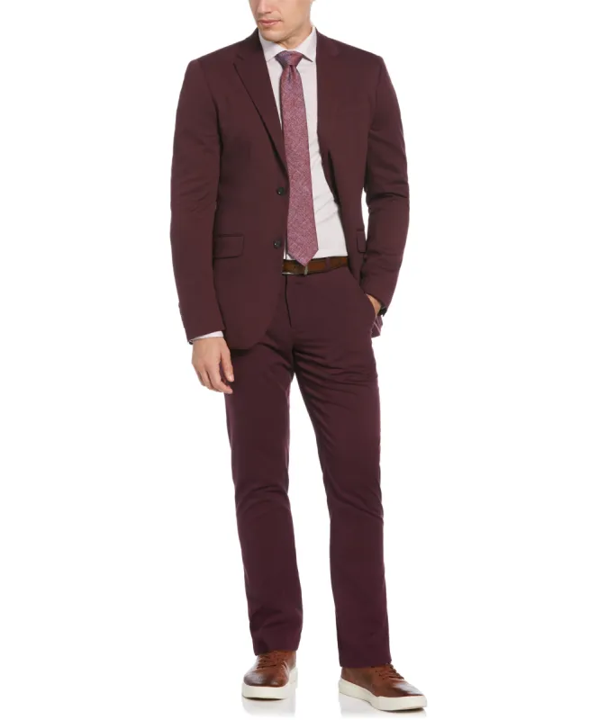Very Slim Fit Burgundy Performance Tech Suit sold by Perry Ellis