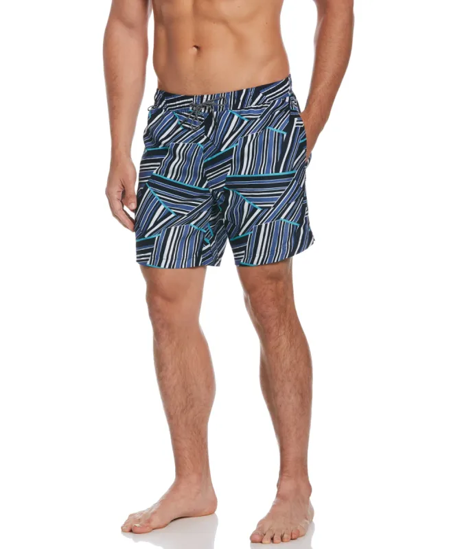 Abstract Triangle Print Swim Short sold by Perry Ellis