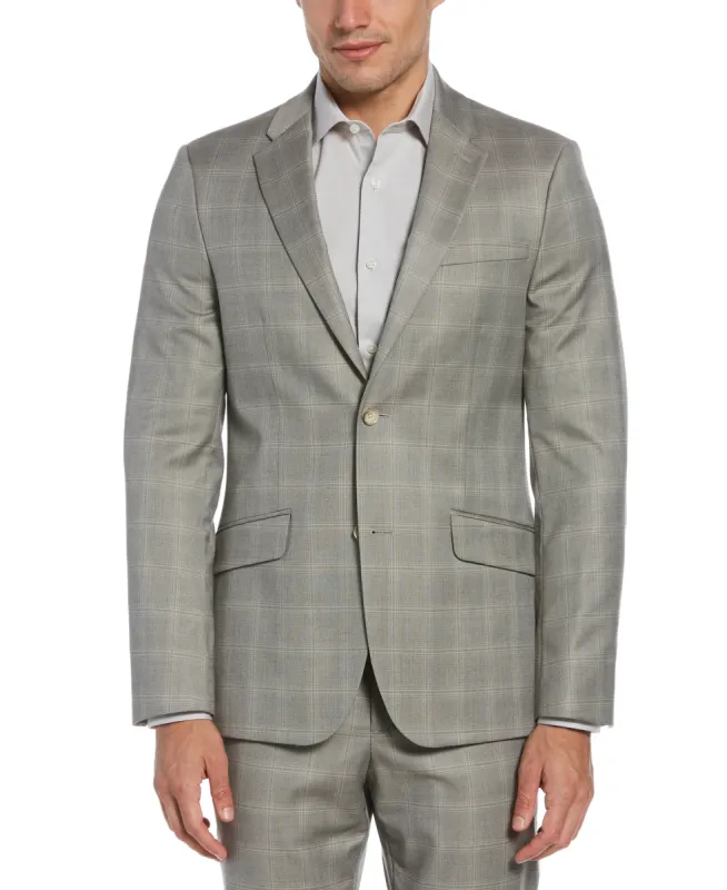 Slim Fit Stretch Windowpane Suit Jacket sold by Perry Ellis
