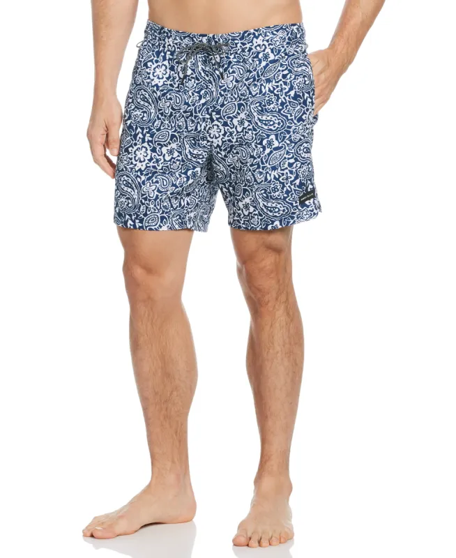Bold Paisley Swim Short sold by Perry Ellis