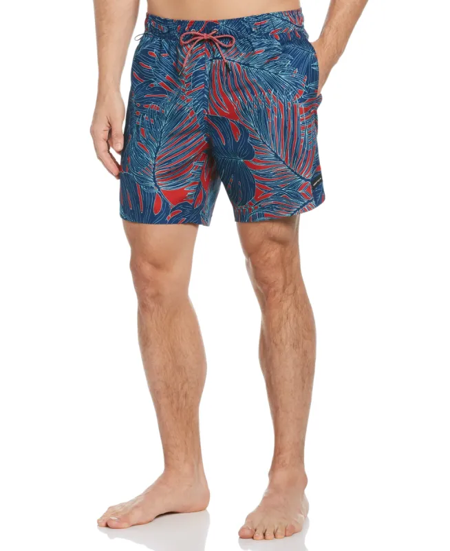Palm Print Swim Short sold by Perry Ellis