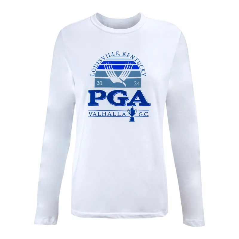 Ahead Women's 2024 PGA Championship Long Sleeve T-Shirt in White sold by PGA Tour