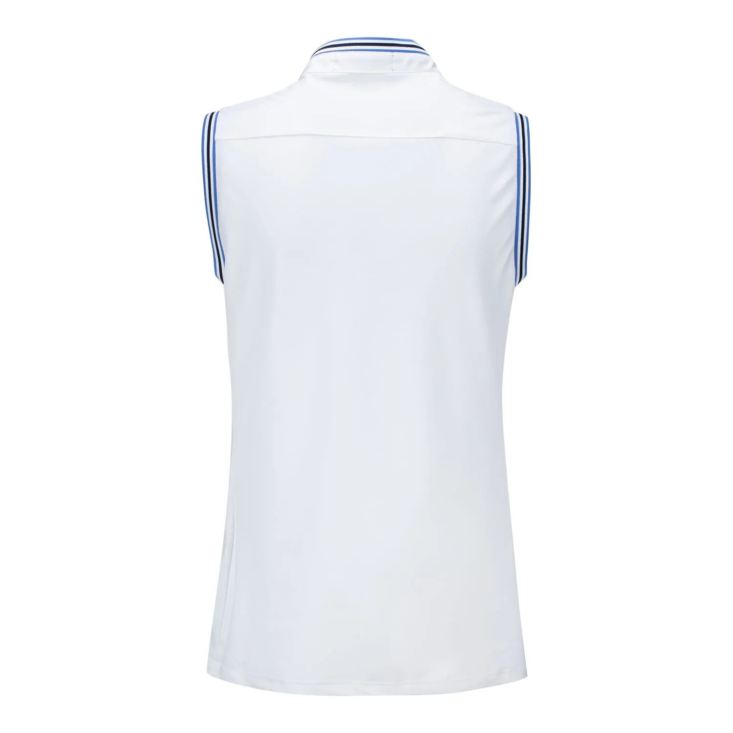 Ralph Lauren 2024 PGA Championship Ladies Air Tech Pique Sleeveless Polo in White sold by PGA Tour product image thumbnail 2