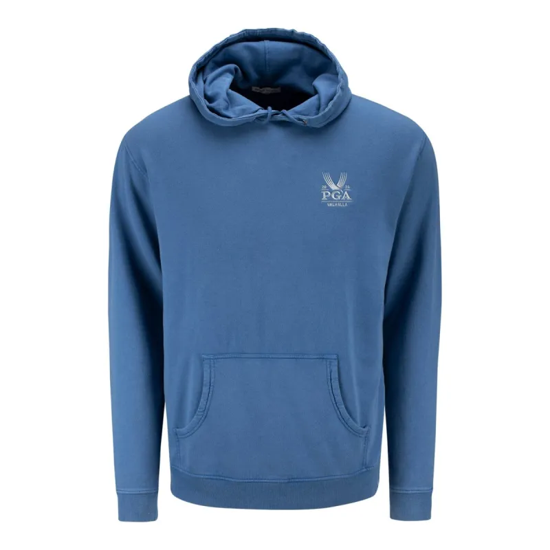 Peter Millar 2024 PGA Championship Men's Lava Wash Hoodie in Navy made by Peter Millar