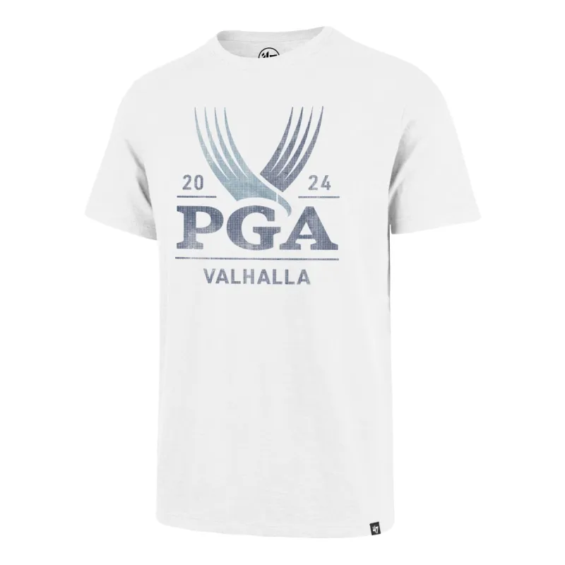 '47 Brand 2024 PGA Championship Men's Grit Scrum Short Sleeve T-Shirt in White Wash sold by PGA Tour