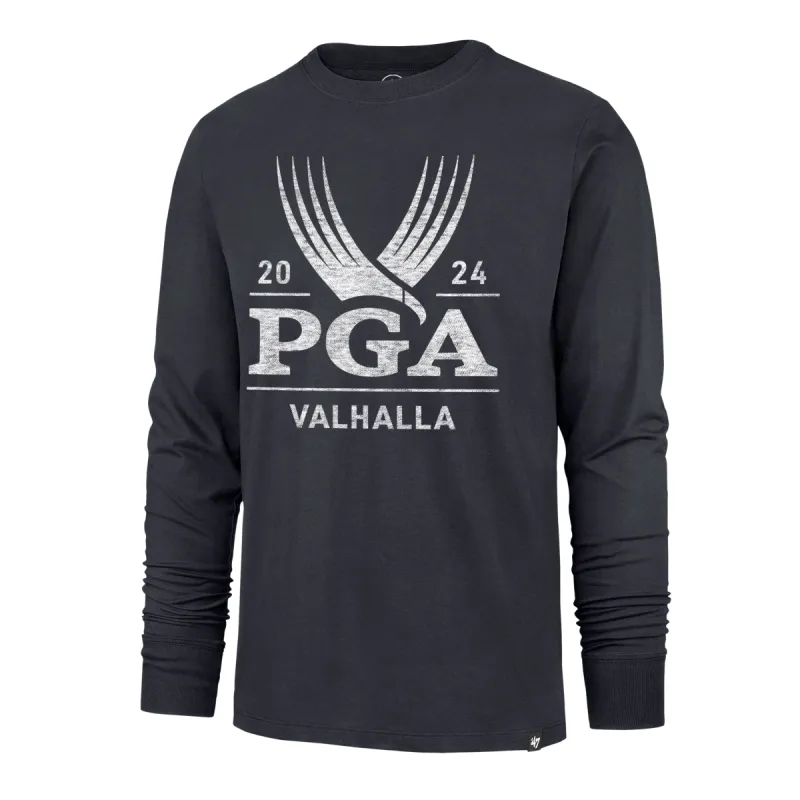 '47 Brand 2024 PGA Championship Men's Premier Franklin Long Sleeve Tee in Atlas Blue sold by PGA Tour