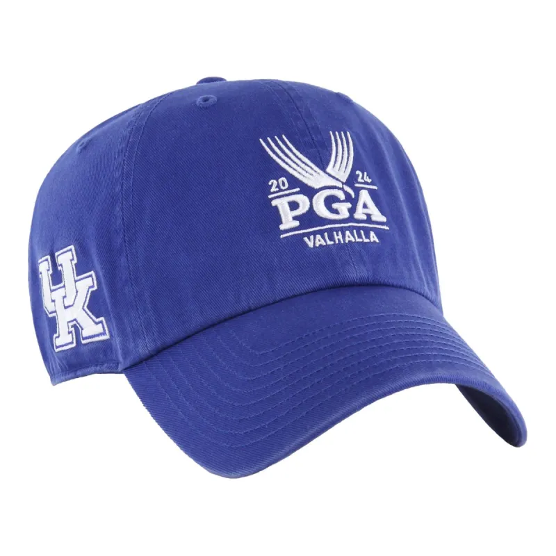 '47 Brand 2024 PGA Championship University of Kentucky Adjustable Cotton Hat in Royal sold by PGA Tour