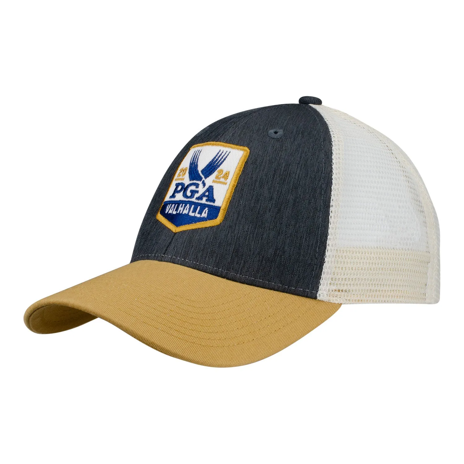 Ahead 2024 PGA Championship Brant Meshback Tri-Color Hat in Charcoal sold by PGA Tour