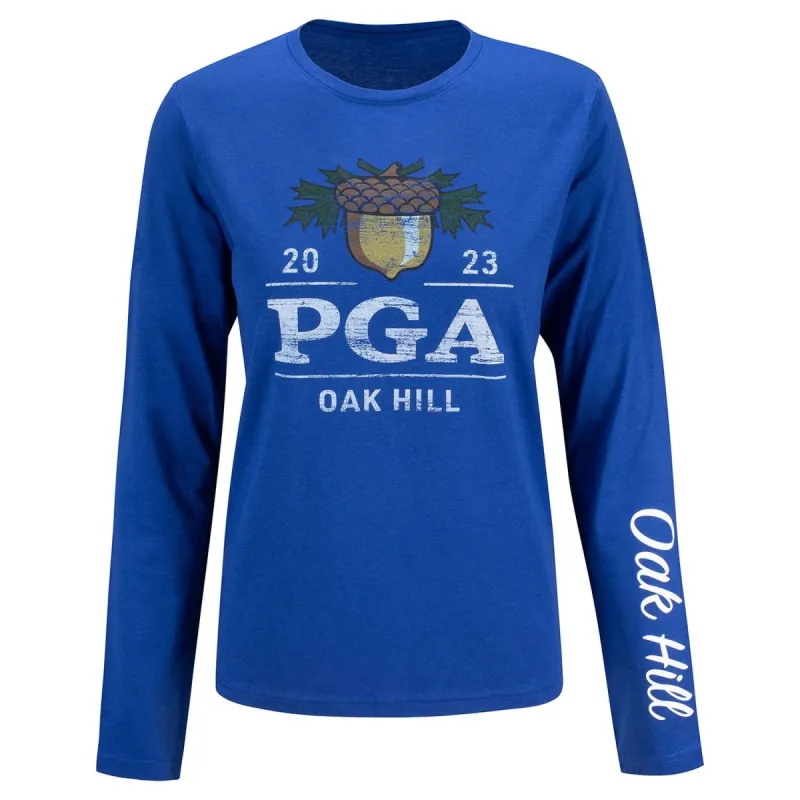 Levelwear 2023 PGA Championship Women's Island Long Sleeve T-Shirt in Blue sold by PGA Tour