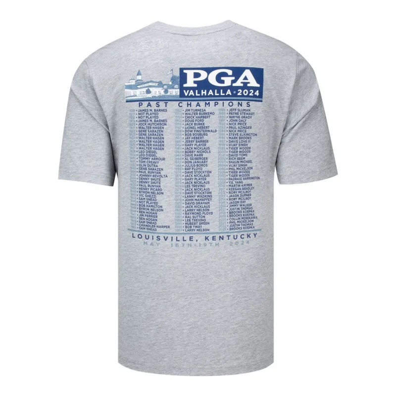 Ahead Men's 2024 PGA Championship T-Shirt Featuring All Past Champions in Grey sold by PGA Tour