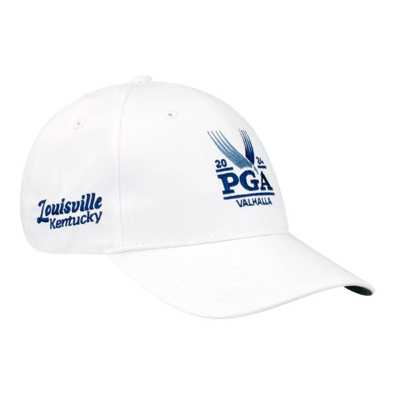 Ahead 2024 PGA Championship Structured Tech Hat in White sold by PGA Tour