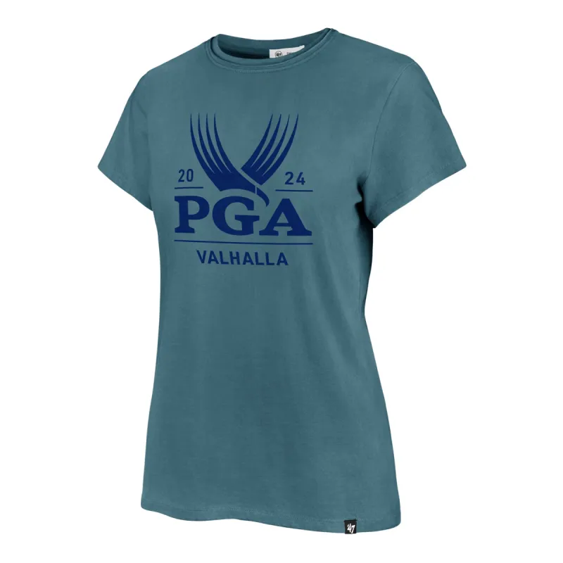 '47 Brand 2024 PGA Championship Ladies Cotton Official Logo T-Shirt in Seashell sold by PGA Tour
