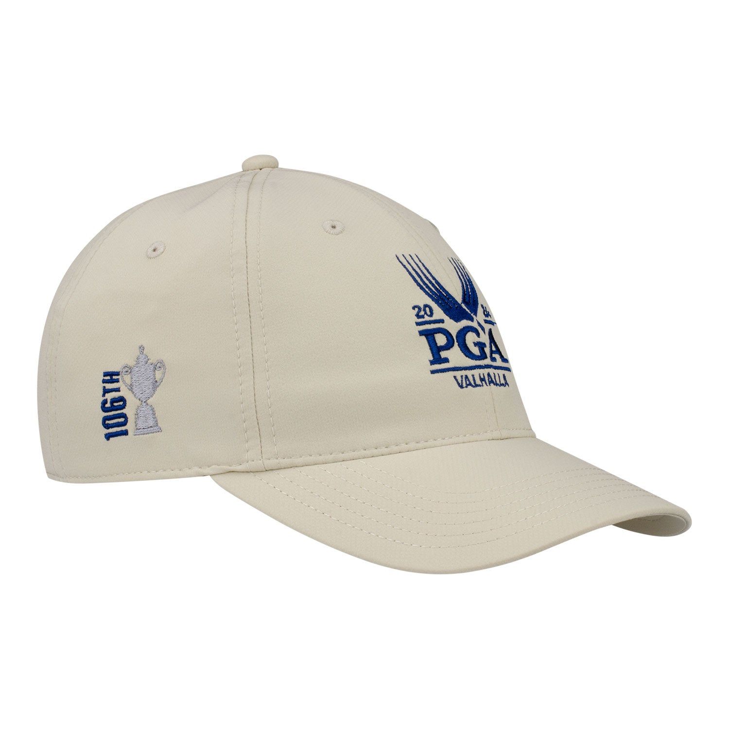 Ahead 2024 PGA Championship Unstructured Tech Hat in Khaki sold by PGA Tour