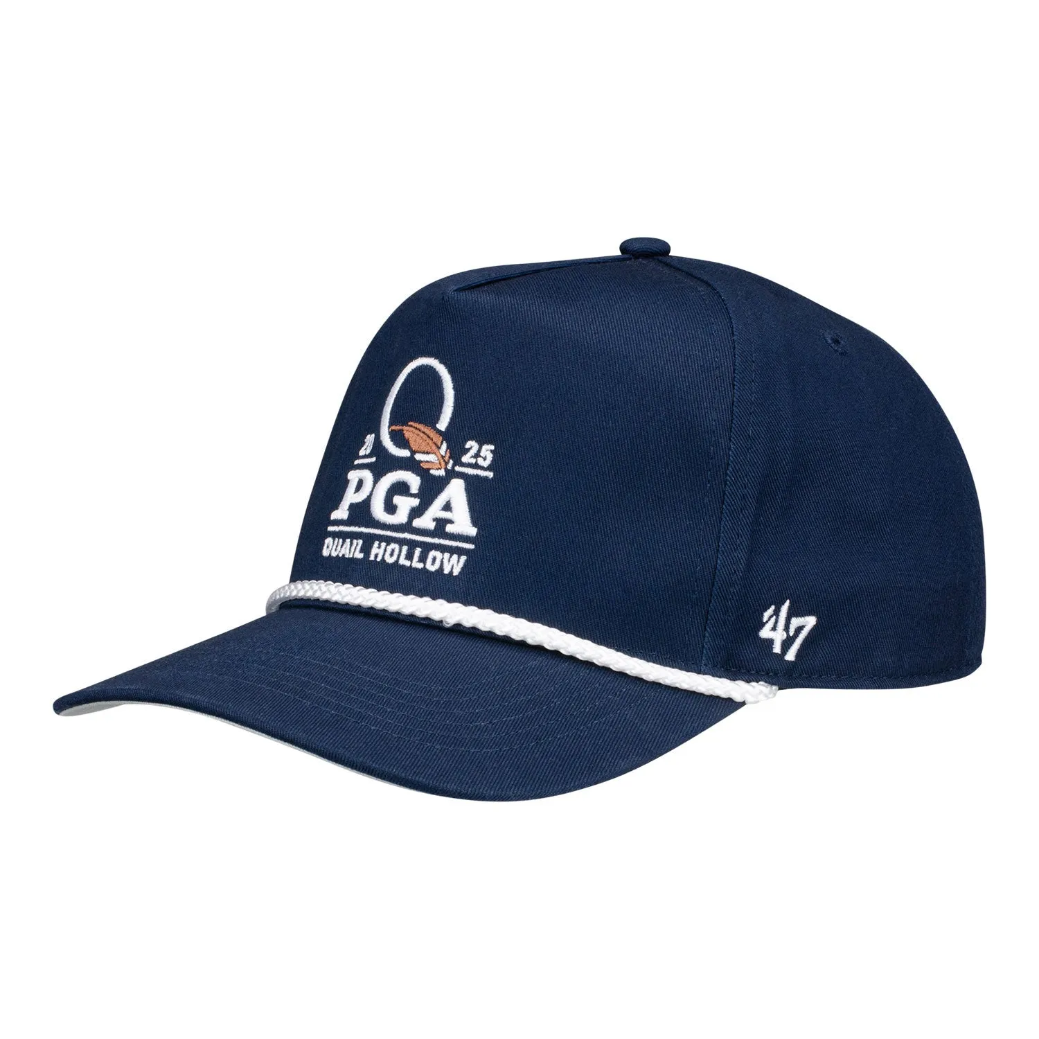'47 Brand 2025 PGA Championship Hitch Cotton Rope Hat in Navy sold by PGA Tour