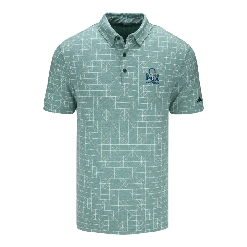 Adidas 2025 PGA Championship Go-To Polo in Collegiate Green sold by PGA Tour