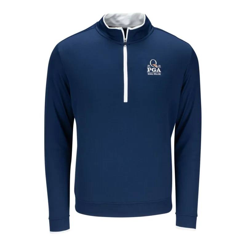 Adidas 2025 PGA Championship Lightweight Quarter Zip in Navy sold by PGA Tour