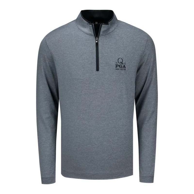 FootJoy 2025 PGA Championship Lightweight Heather Quarter Zip in Charcoal sold by PGA Tour