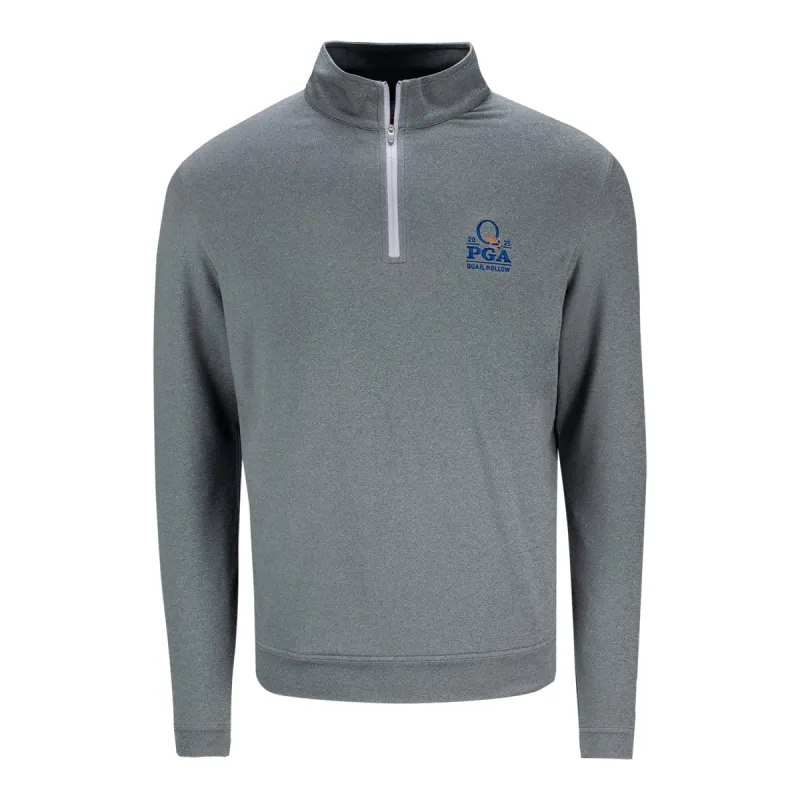 Peter Millar 2025 PGA Championship Melange Perth Quarter Zip in Smoke made by Peter Millar