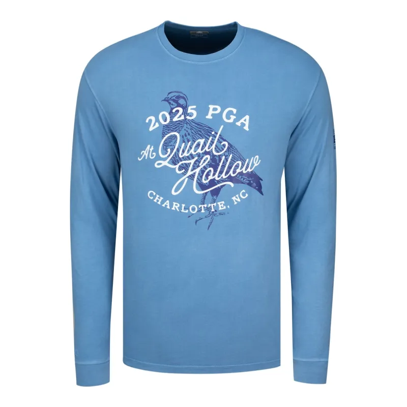 Ahead 2025 PGA Championship At Quail Hollow Long Sleeve Shirt in Chambray sold by PGA Tour