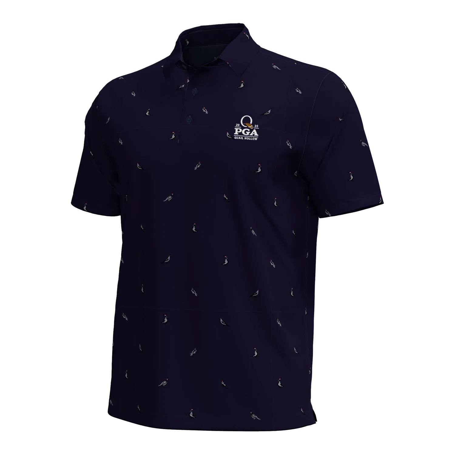 Under Armour 2025 PGA Championship Quail Polo in Navy sold by PGA Tour