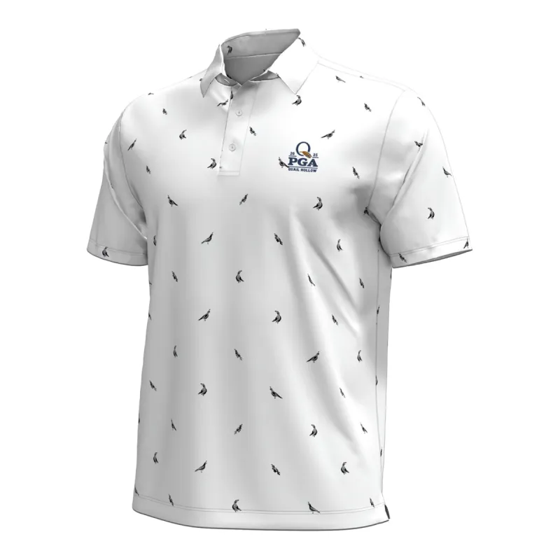 Under Armour 2025 PGA Championship Quail Polo in White sold by PGA Tour