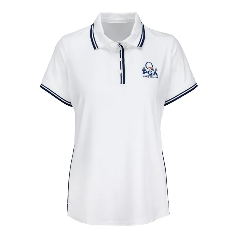 Vineyard Vines 2025 PGA Championship Women's Golf Cart Polo in White sold by PGA Tour