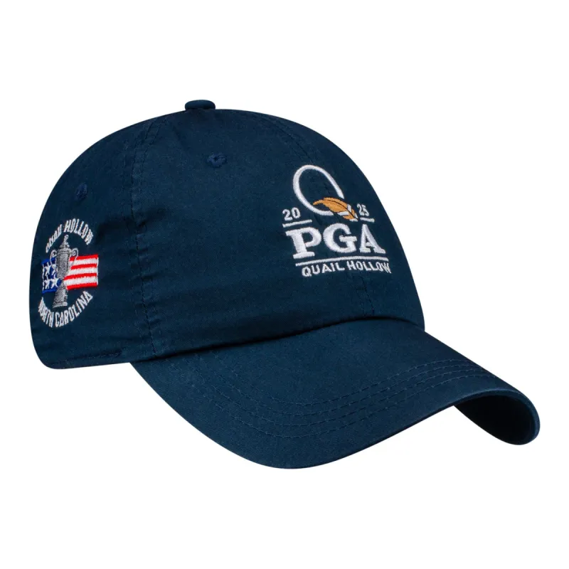 Ahead 2025 PGA Championship Shawmut Cotton Hat in Navy sold by PGA Tour