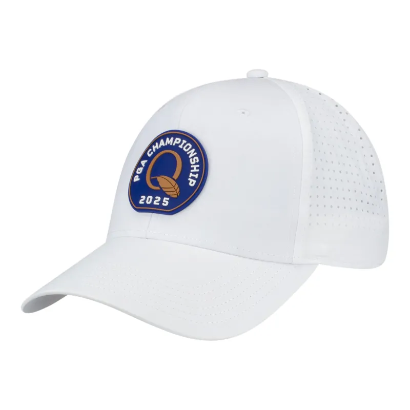 Ahead 2025 PGA Championship Brezo Performance Hat with Resin Patch in White sold by PGA Tour