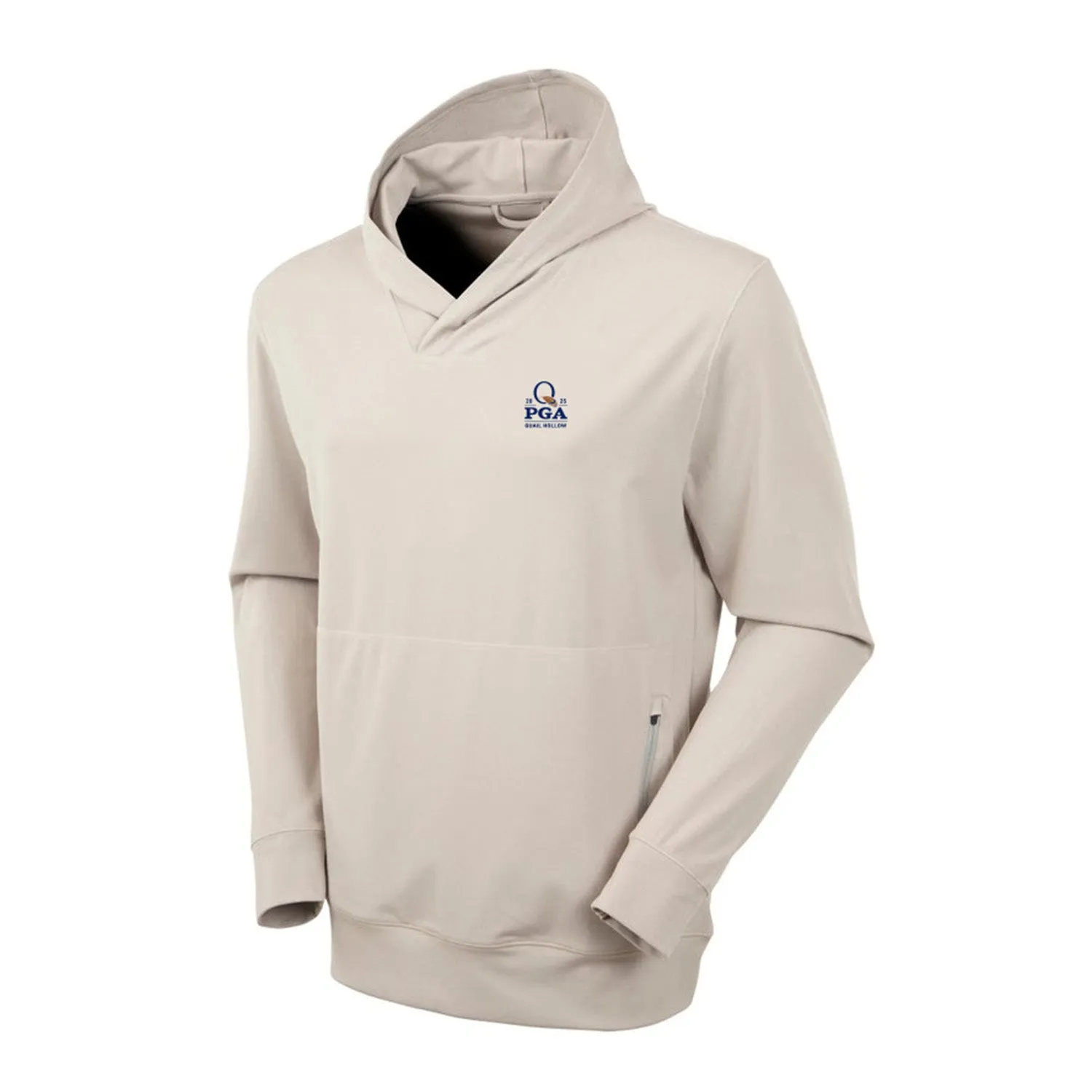 Sunice 2025 PGA Championship Adam Melange Hoodie in Taupe sold by PGA Tour