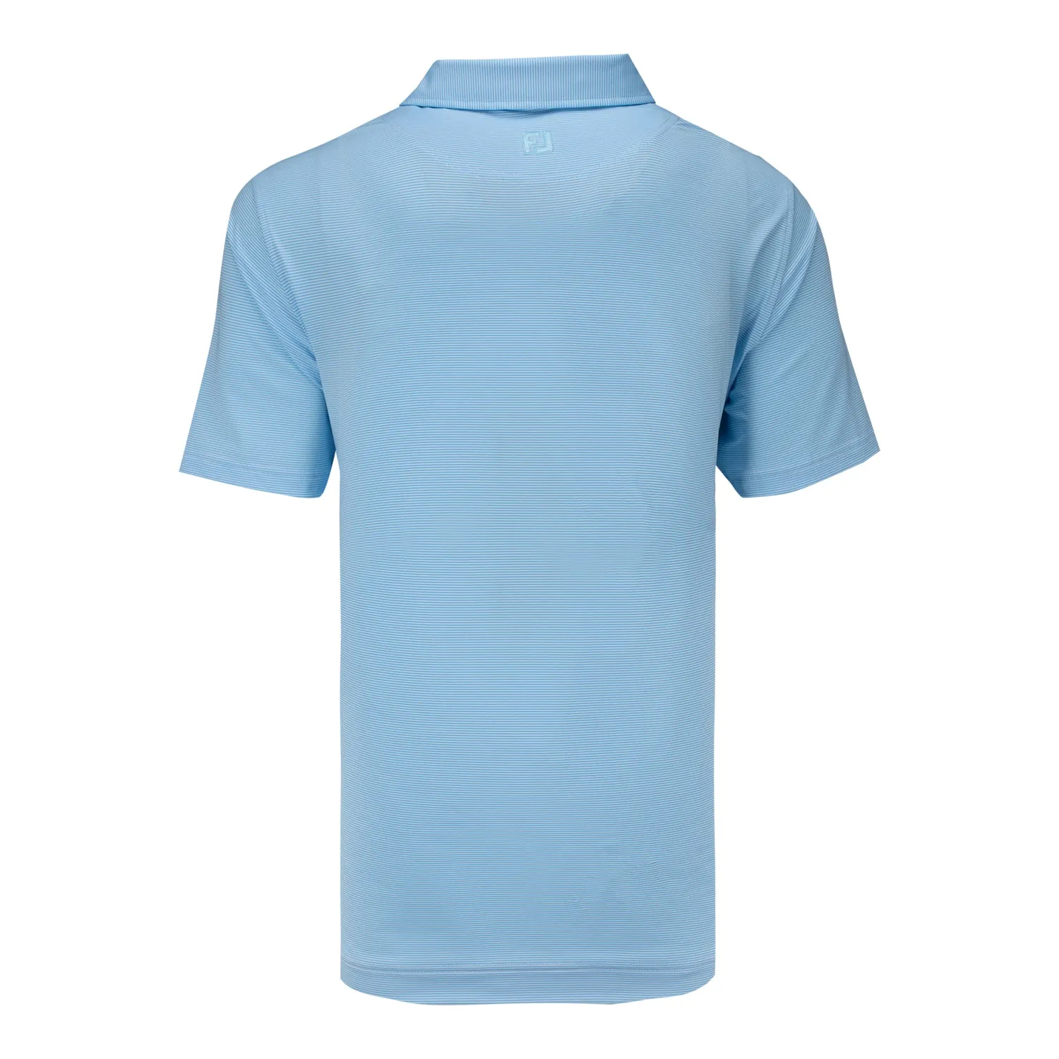 FootJoy 2025 PGA Championship Microfeeder Stripe Polo in Light Blue and White sold by PGA Tour product image thumbnail 2