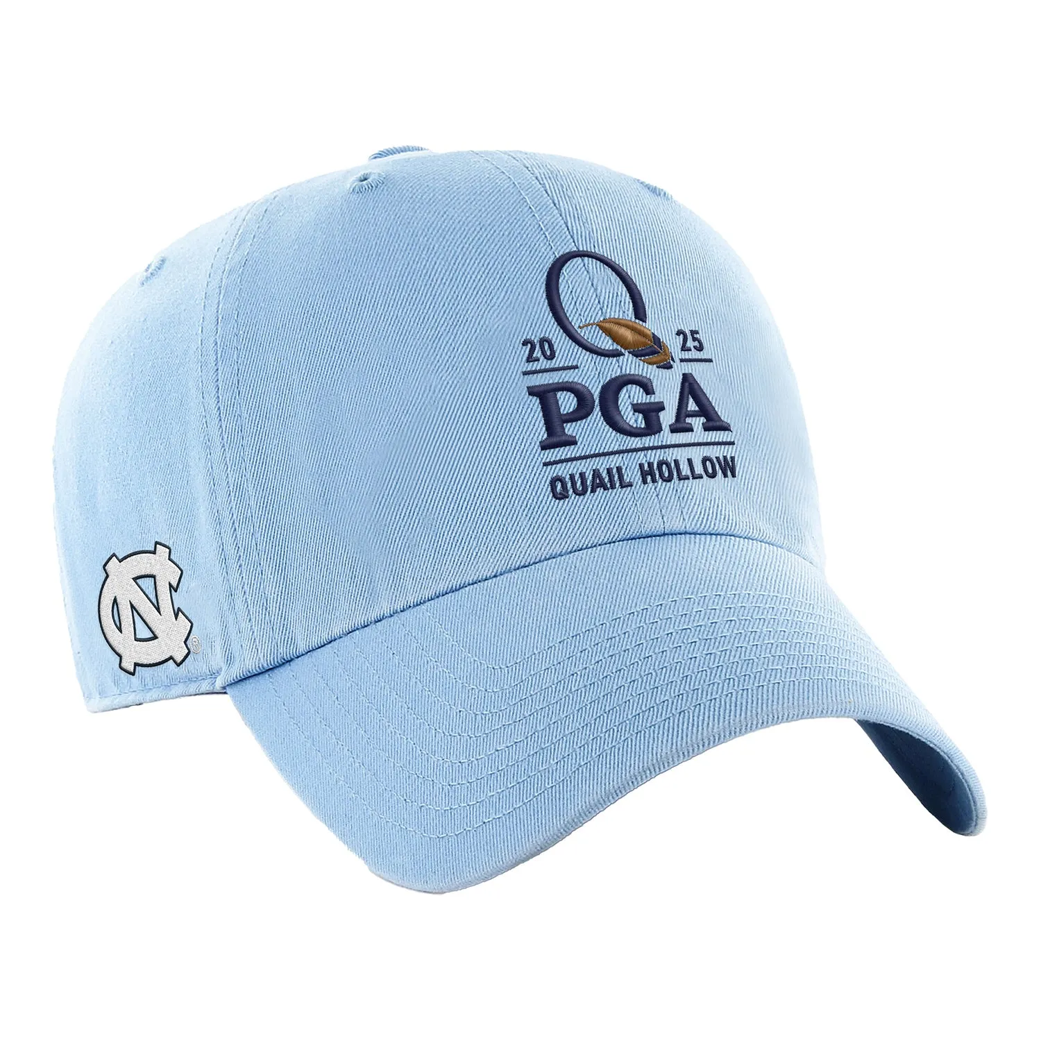 '47 Brand 2025 PGA Championship University of North Carolina Co-Brand Hat in Columbia Blue sold by PGA Tour