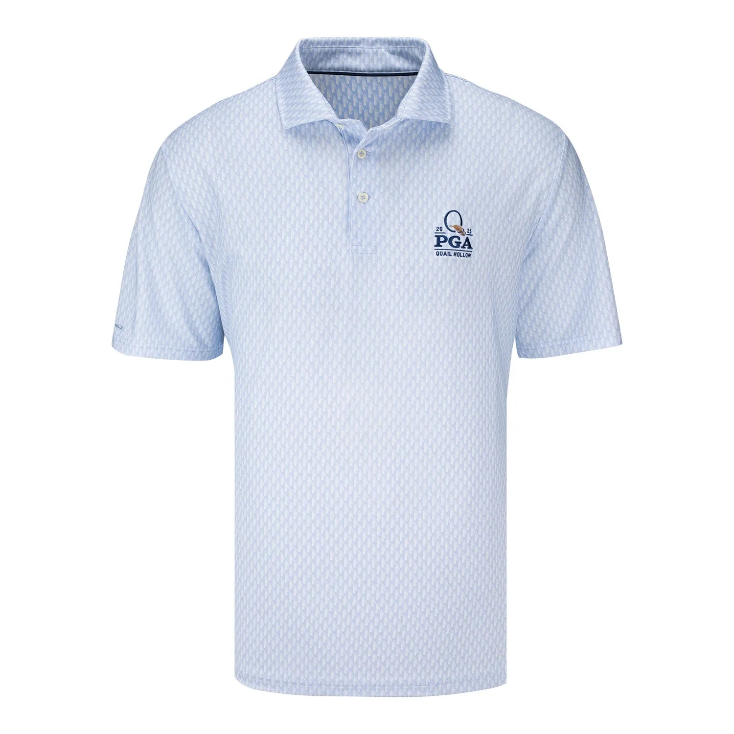 Ralph Lauren 2025 PGA Championship Lightweight Golf Bag Pattern Polo in Office Blue sold by PGA Tour