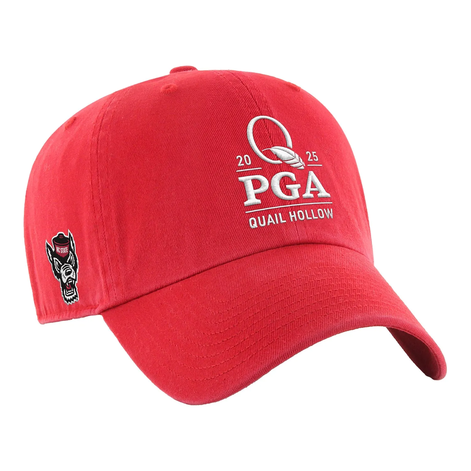 '47 Brand 2025 PGA Championship North Carolina State Co-Brand Hat in Red sold by PGA Tour