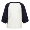 '47 Brand 2025 PGA Championship Women's Flare Raglan Crop T-Shirt in Sandstone and Atlas Blue sold by PGA Tour