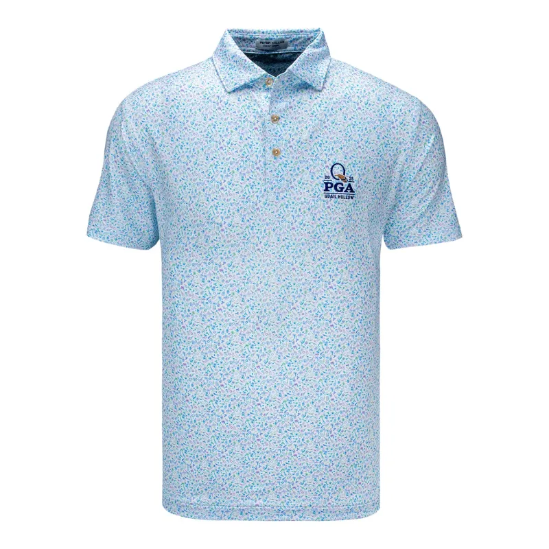 Peter Millar 2025 PGA Championship Island Jammin' Polo in White sold by PGA Tour