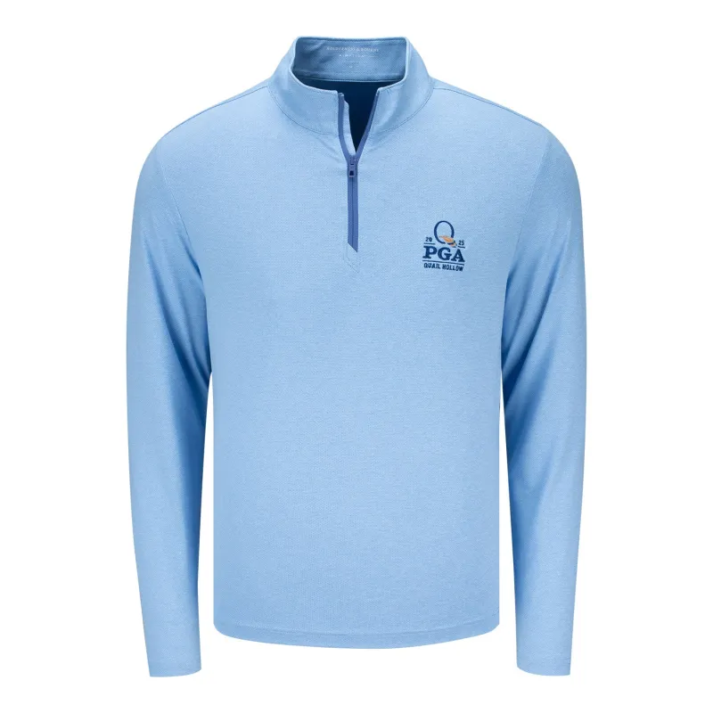 Holderness & Bourne 2025 PGA Championship Bell Performance Quarter Zip in Heather Skye Blue sold by PGA Tour