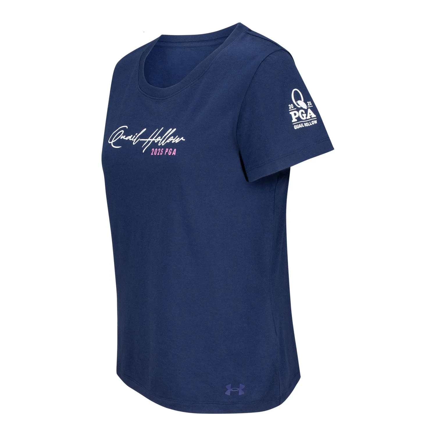 Under Armour 2025 PGA Championship Ladies Quail Script Performance Cotton Crew T-Shirt in Midnight Navy sold by PGA Tour product image thumbnail 2