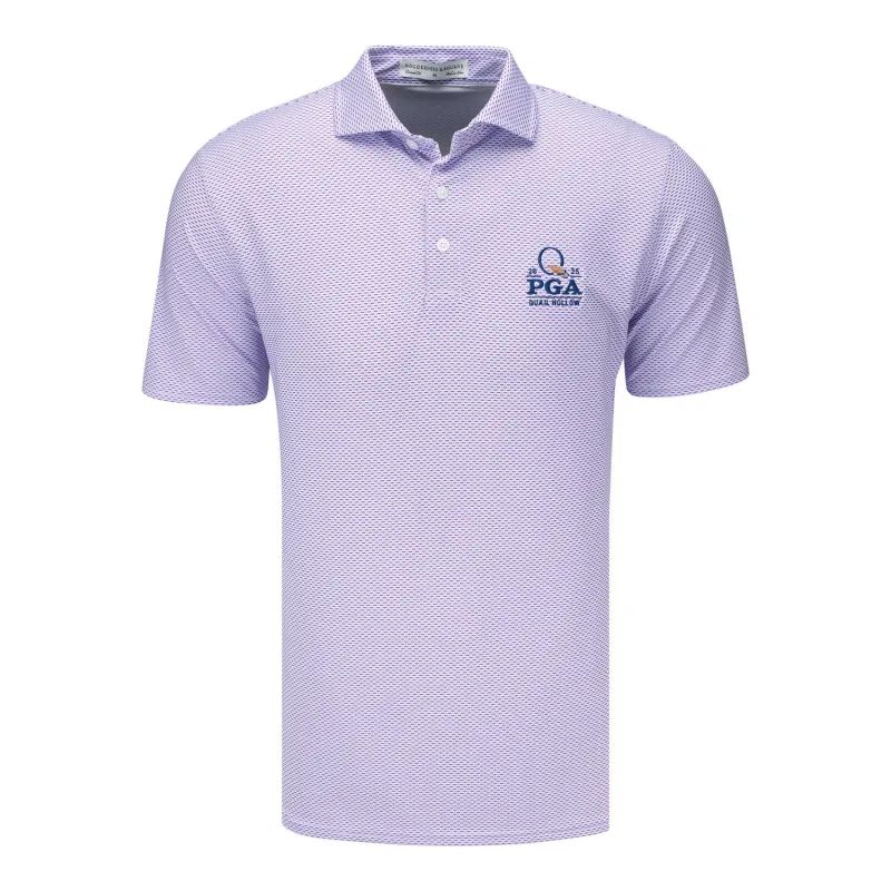 Holderness & Bourne 2025 PGA Championship Davis Geo Pattern Polo in Skye and Fusion sold by PGA Tour