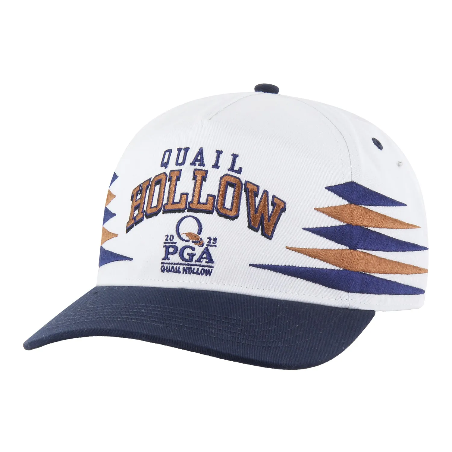'47 Brand 2025 PGA Championship Diamond Hitch Hat in White and Navy sold by PGA Tour