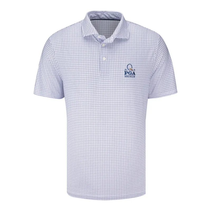 Ralph Lauren 2025 PGA Championship Lightweight Tattersall Print Polo in Powder Purple sold by PGA Tour