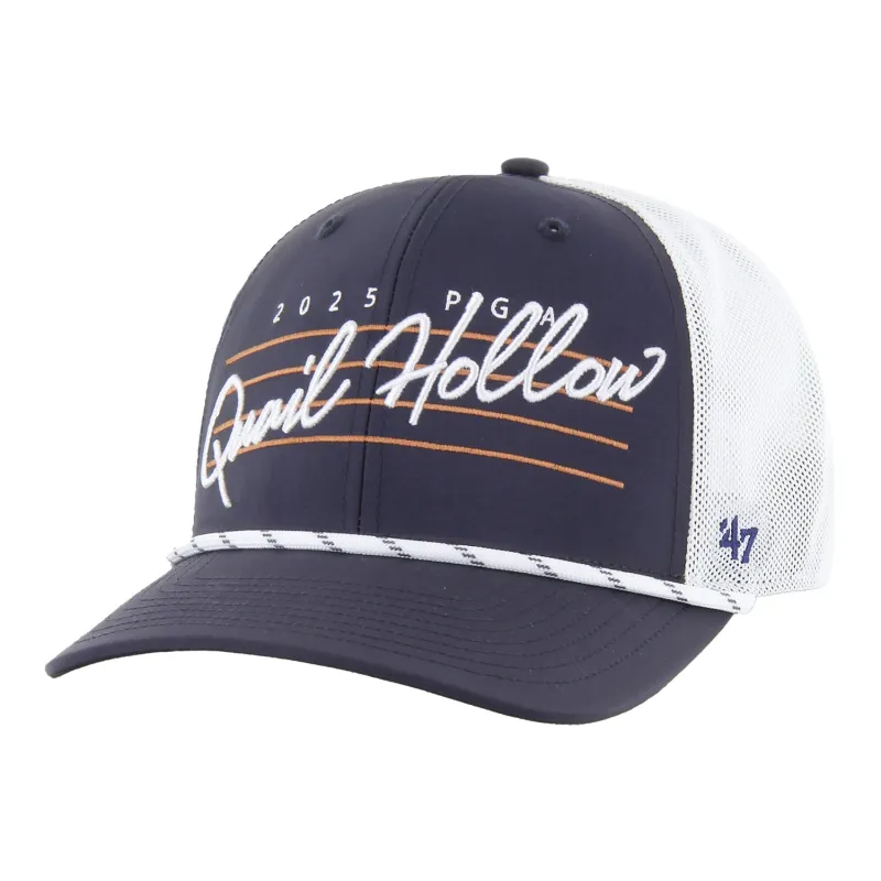 '47 Brand 2025 PGA Championship Downbirst Trucker Hat in Navy sold by PGA Tour