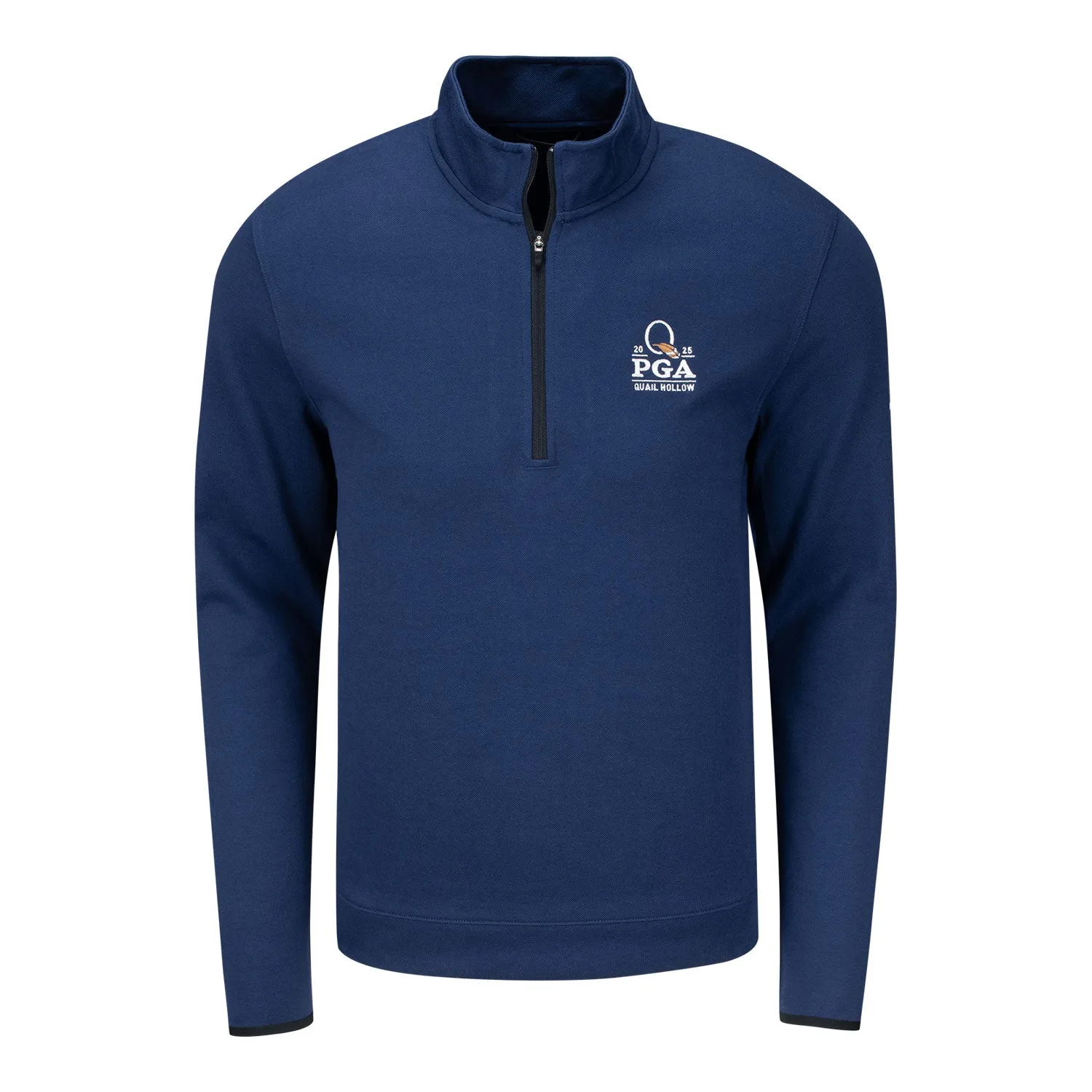 Nike 2025 PGA Championship Tour Pique Quarter Zip in Midnight Navy sold by PGA Tour