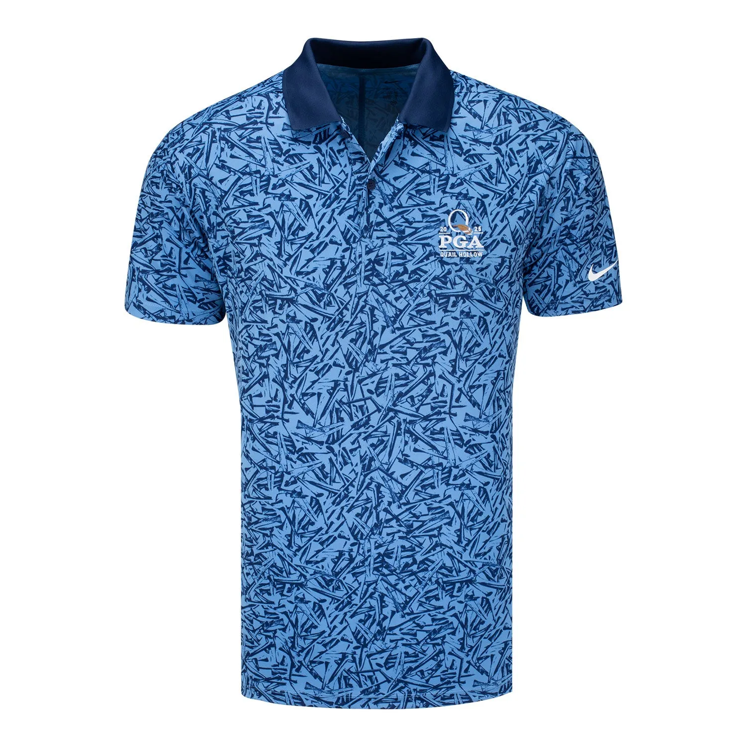 Nike 2025 PGA Championship Victory+ Golf Pattern Polo in Beyond Blue and Midnight Navy sold by PGA Tour