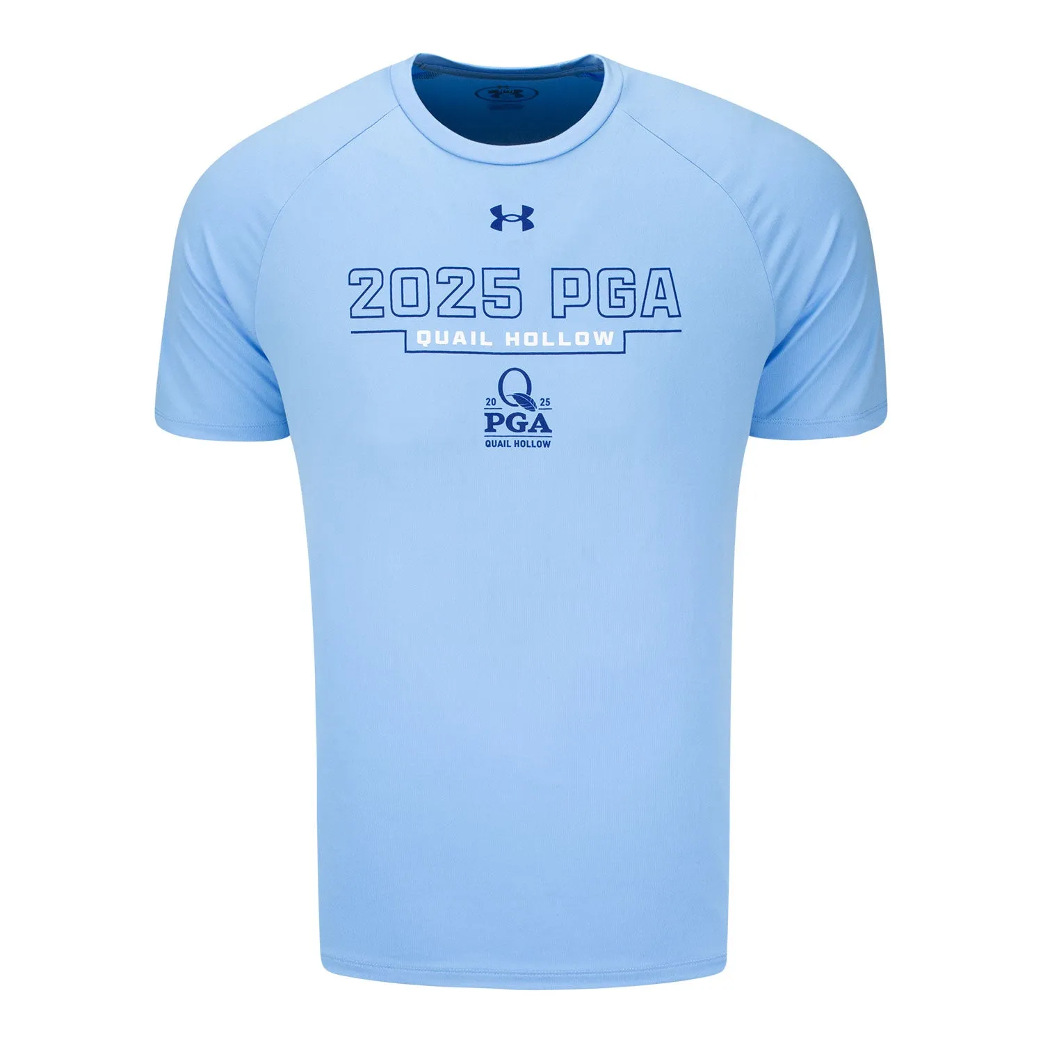 Under Armour 2025 PGA Championship Block Text Tech T-Shirt in Carolina Blue sold by PGA Tour