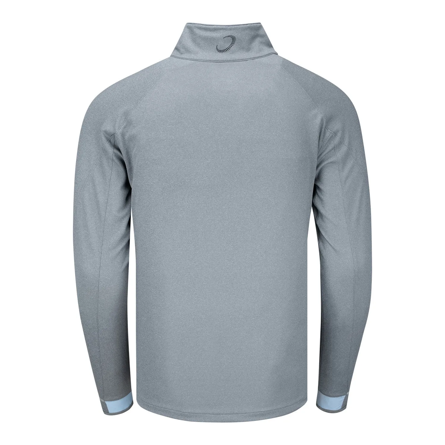 Zero Restriction 2025 PGA Championship Performance Melange Quarter Zip in Heather Grey and Sky Blue sold by PGA Tour product image thumbnail 3